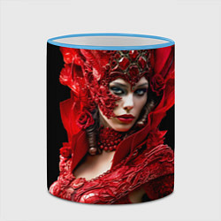 Кружка 3D Красная королева, цвет: 3D-небесно-голубой кант — фото 2