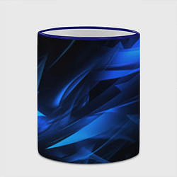 Кружка 3D Black blue texture, цвет: 3D-синий кант — фото 2