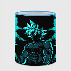 Кружка 3D Goku - Dragon ball, цвет: 3D-небесно-голубой кант — фото 2