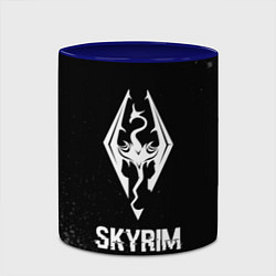 Кружка 3D Skyrim glitch на темном фоне, цвет: 3D-белый + синий — фото 2