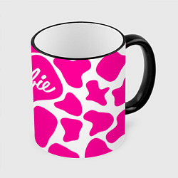 Кружка 3D Животный паттерн - Барби, цвет: 3D-черный кант