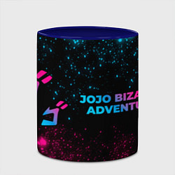 Кружка 3D JoJo Bizarre Adventure - neon gradient: надпись и, цвет: 3D-белый + синий — фото 2