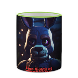 Кружка 3D Five Nights at Freddys Bonnie, цвет: 3D-светло-зеленый кант — фото 2