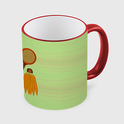 Кружка цветная Бадминтон