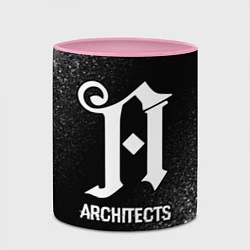 Кружка 3D Architects glitch на темном фоне, цвет: 3D-белый + розовый — фото 2