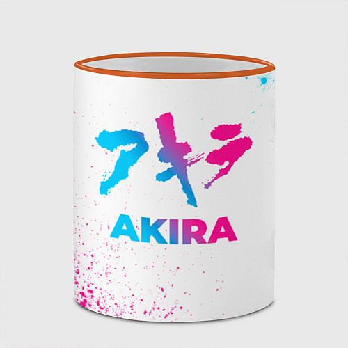 Кружка цветная Akira neon gradient style / 3D-Оранжевый кант – фото 2