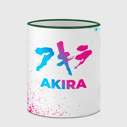 Кружка цветная Akira neon gradient style / 3D-Зеленый кант – фото 2