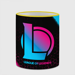 Кружка 3D League of Legends - neon gradient, цвет: 3D-желтый кант — фото 2