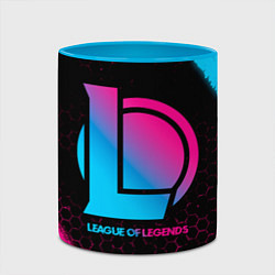 Кружка 3D League of Legends - neon gradient, цвет: 3D-белый + небесно-голубой — фото 2