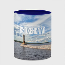 Кружка 3D Маяк на Ладоге, цвет: 3D-белый + синий — фото 2