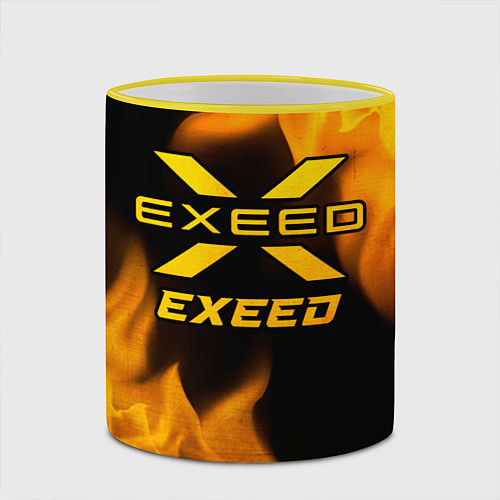 Кружка цветная Exeed - gold gradient / 3D-Желтый кант – фото 2