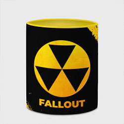 Кружка 3D Fallout - gold gradient, цвет: 3D-белый + желтый — фото 2