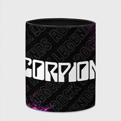 Кружка 3D Scorpions rock legends: надпись и символ, цвет: 3D-белый + черный — фото 2