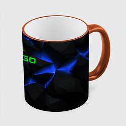 Кружка 3D CS GO green blue neon, цвет: 3D-оранжевый кант