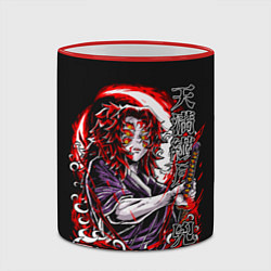 Кружка 3D Кокушибо первая луна - Клинок демонов, цвет: 3D-красный кант — фото 2
