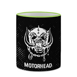 Кружка 3D Motorhead glitch на темном фоне, цвет: 3D-светло-зеленый кант — фото 2