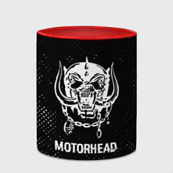 Кружка 3D Motorhead glitch на темном фоне, цвет: 3D-белый + красный — фото 2