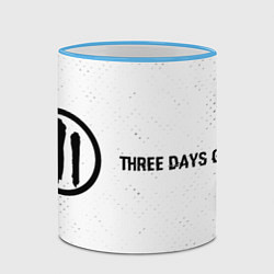 Кружка 3D Three Days Grace glitch на светлом фоне: надпись и, цвет: 3D-небесно-голубой кант — фото 2
