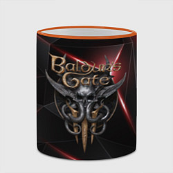 Кружка 3D Baldurs Gate 3 logo black red, цвет: 3D-оранжевый кант — фото 2