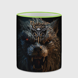 Кружка 3D Baldurs Gate 3 оборотень, цвет: 3D-светло-зеленый кант — фото 2