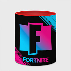 Кружка 3D Fortnite - neon gradient, цвет: 3D-белый + красный — фото 2