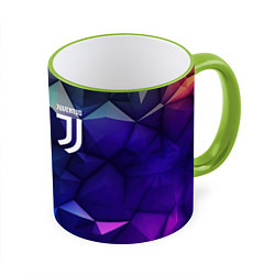 Кружка 3D Juventus logo blue, цвет: 3D-светло-зеленый кант