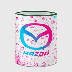 Кружка 3D Mazda neon gradient style, цвет: 3D-зеленый кант — фото 2