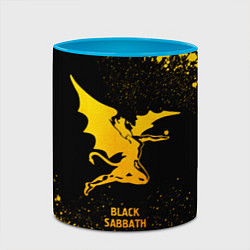 Кружка 3D Black Sabbath - gold gradient, цвет: 3D-белый + небесно-голубой — фото 2