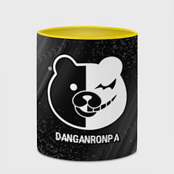 Кружка 3D Danganronpa glitch на темном фоне, цвет: 3D-белый + желтый — фото 2