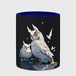 Кружка 3D Филины и магия, цвет: 3D-белый + синий — фото 2