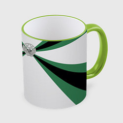Кружка 3D Железнодорожные войска, цвет: 3D-светло-зеленый кант