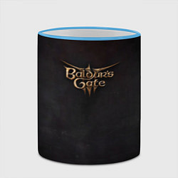Кружка 3D Logo Baldurs Gate 3, цвет: 3D-небесно-голубой кант — фото 2