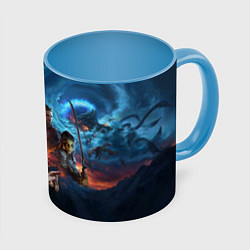 Кружка 3D Baldurs gate 3, цвет: 3D-белый + небесно-голубой