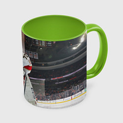 Кружка 3D Sergey Bobrovsky - Florida panthers - hockey, цвет: 3D-белый + светло-зеленый
