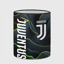 Кружка 3D Juventus dark green logo, цвет: 3D-черный кант — фото 2