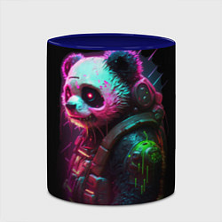 Кружка 3D Cyberpunk panda, цвет: 3D-белый + синий — фото 2