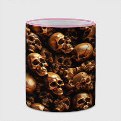 Кружка 3D Медные черепа, цвет: 3D-розовый кант — фото 2