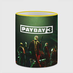 Кружка 3D Грабители Payday 3, цвет: 3D-желтый кант — фото 2