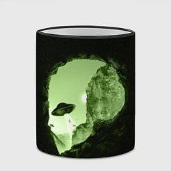 Кружка 3D Пещера в форме головы пришельца, цвет: 3D-черный кант — фото 2