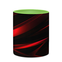 Кружка 3D Black and red, цвет: 3D-белый + светло-зеленый — фото 2