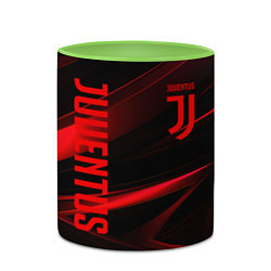 Кружка 3D Juventus black red logo, цвет: 3D-белый + светло-зеленый — фото 2
