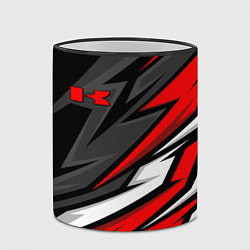 Кружка 3D Kawasaki - red uniform, цвет: 3D-черный кант — фото 2