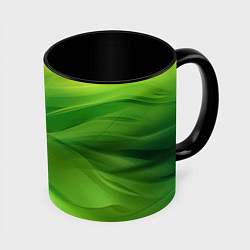 Кружка 3D Green lighting background, цвет: 3D-белый + черный