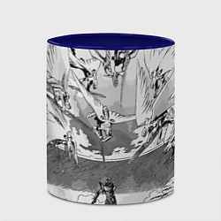 Кружка 3D Нападение ангелов - Евангелион, цвет: 3D-белый + синий — фото 2