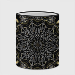 Кружка 3D Большая костяная мандала, цвет: 3D-черный кант — фото 2