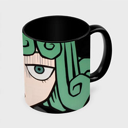 Кружка 3D One Punch Man Tatsumaki, цвет: 3D-белый + черный