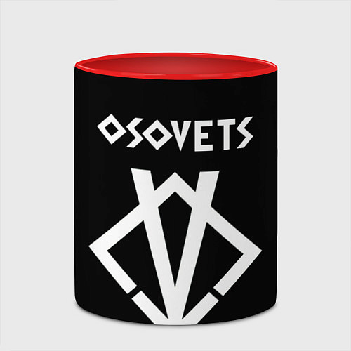 Кружка цветная Osovets metal band / 3D-Белый + красный – фото 2