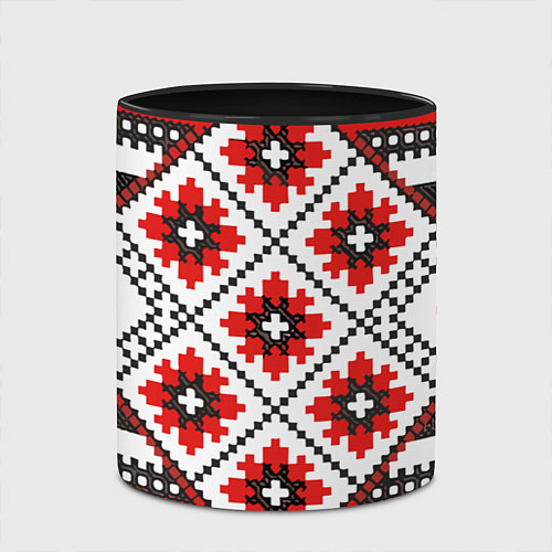 Кружка цветная Удмурт мода / 3D-Белый + черный – фото 2