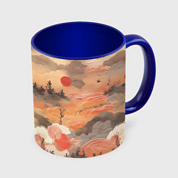 Кружка 3D Japen pattern, цвет: 3D-белый + синий