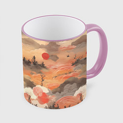 Кружка 3D Japen pattern, цвет: 3D-розовый кант
